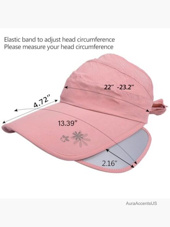 Wide Brim Visor Hat for Women Sun Protection Golf Tennis Outdoor
